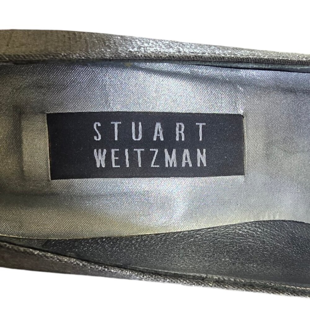 Stuart Weitzman Silver Explosion Rhinestone Squar… - image 7